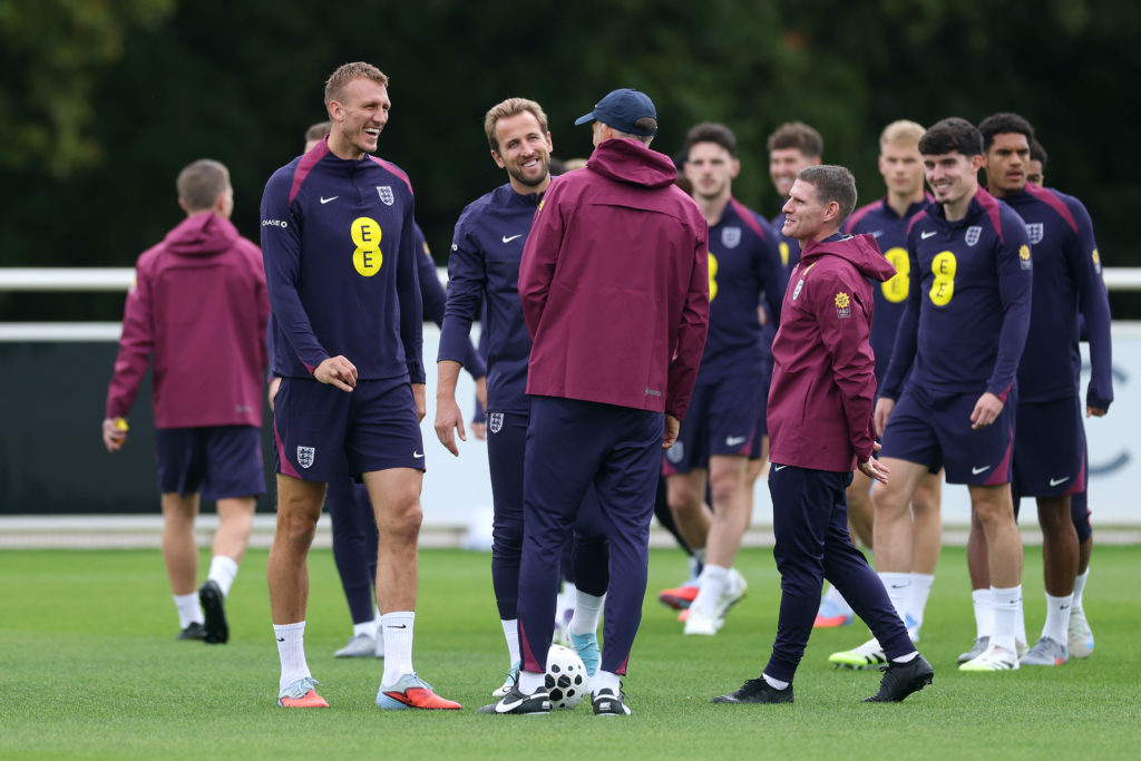 Dan Burn in England training.