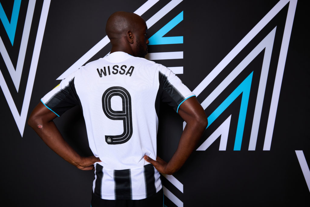 Yoane Wissa of Newcastle poses for a portrait during the official UEFA Champions League 2025/26 portrait session