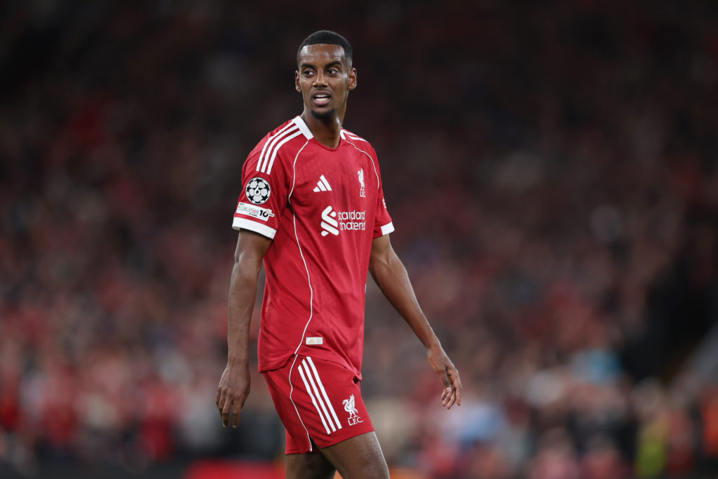 Alexander Isak in action during a Champions League game between Liverpool and Atletico Madrid.