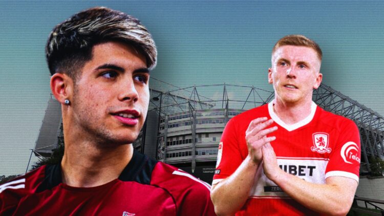 Collage of Antonio Cordero and Matt Targett in front of St. James' Park.