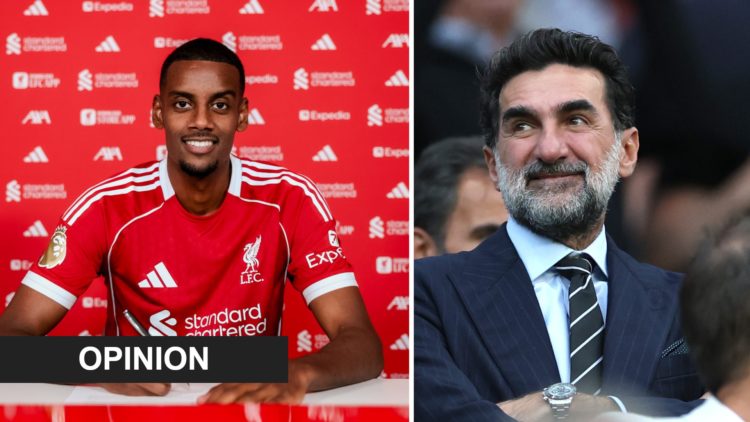 Alexander Isak signs for Liverpool, Yasir Al-Rumayyan watches Newcastle United play.