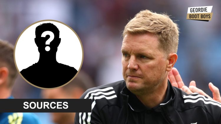 Eddie Howe looks on after Newcastle United draw with Aston Villa, mystery player