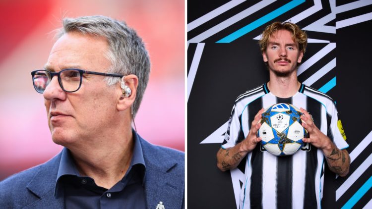 Paul Merson on punditry duty, Nick Woltemade poses for Newcastle United's Champions League photoshoot.