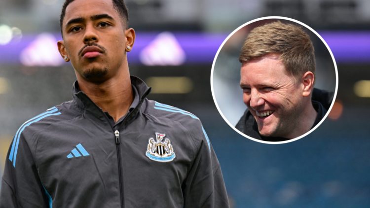 Jacob Ramsey pictured before Leeds vs Newcastle United in the Premier League. Eddie Howe smiles before a game.