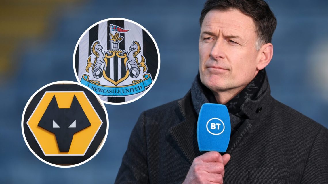 TV Pundit and Former Footballer Chris Sutton looks on ahead of the Premier League match between Leicester City and West Bromwich Albion. Inset: the...
