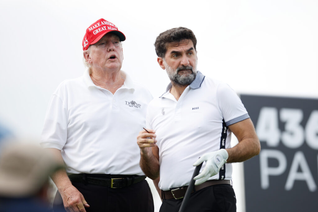 Donald Trump and Yasir Al-Rumayyan.