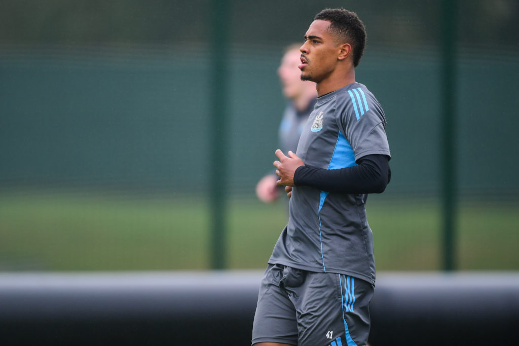 Jacob Ramsey in Newcastle United training.