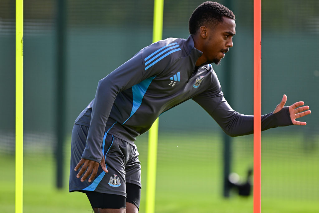 Joe Willock in Newcastle United training.