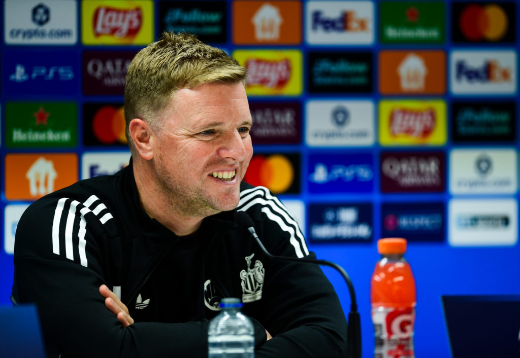 Eddie Howe speaks to the media ahead of Newcastle United's Champions League game against Union Saint-Gilloise.