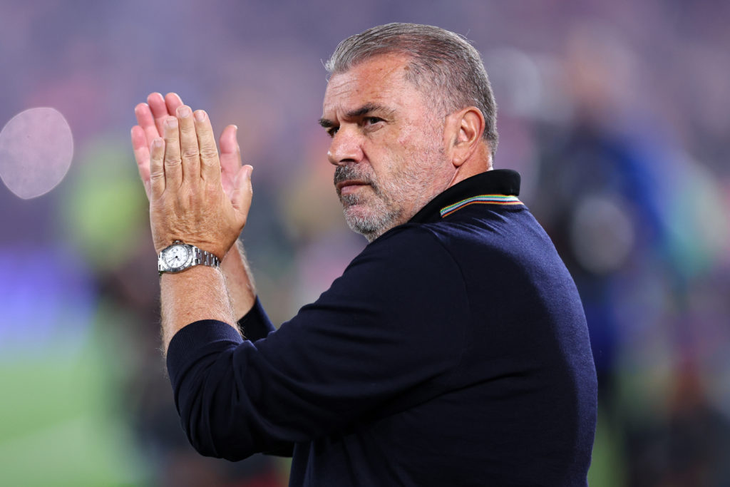 Ange Postecoglou claps supporters during Nottingham Forest vs FC Midtjylland at the City Ground.