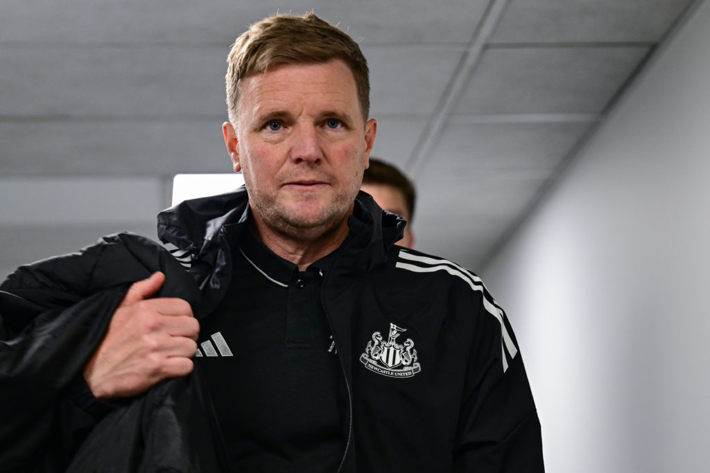 Eddie Howe is pictured after Newcastle United's win over Nottingham Forest in the Premier League.