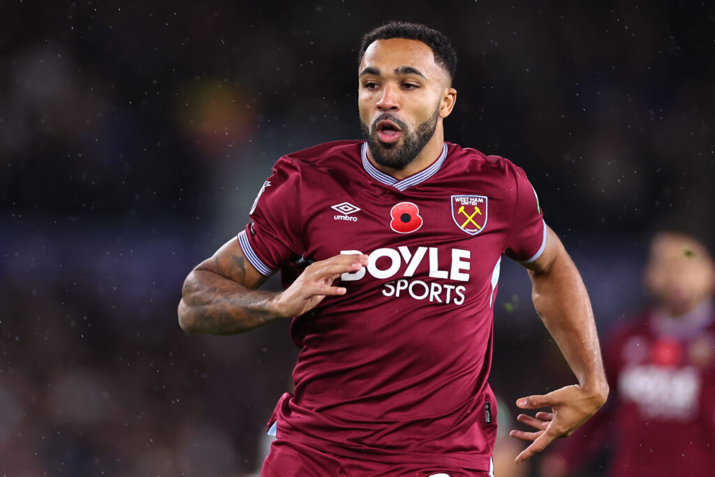 Callum Wilson in action for West Ham against Leeds.