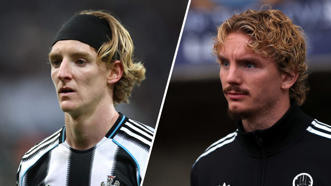 A split image of Newcastle United winger Anthony Gordon (L) and Newcastle United striker Nick Woltemade (R)