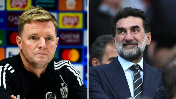 Eddie Howe speaks to the media, Yasir Al-Rumayyan watches Newcastle United at St James' Park.