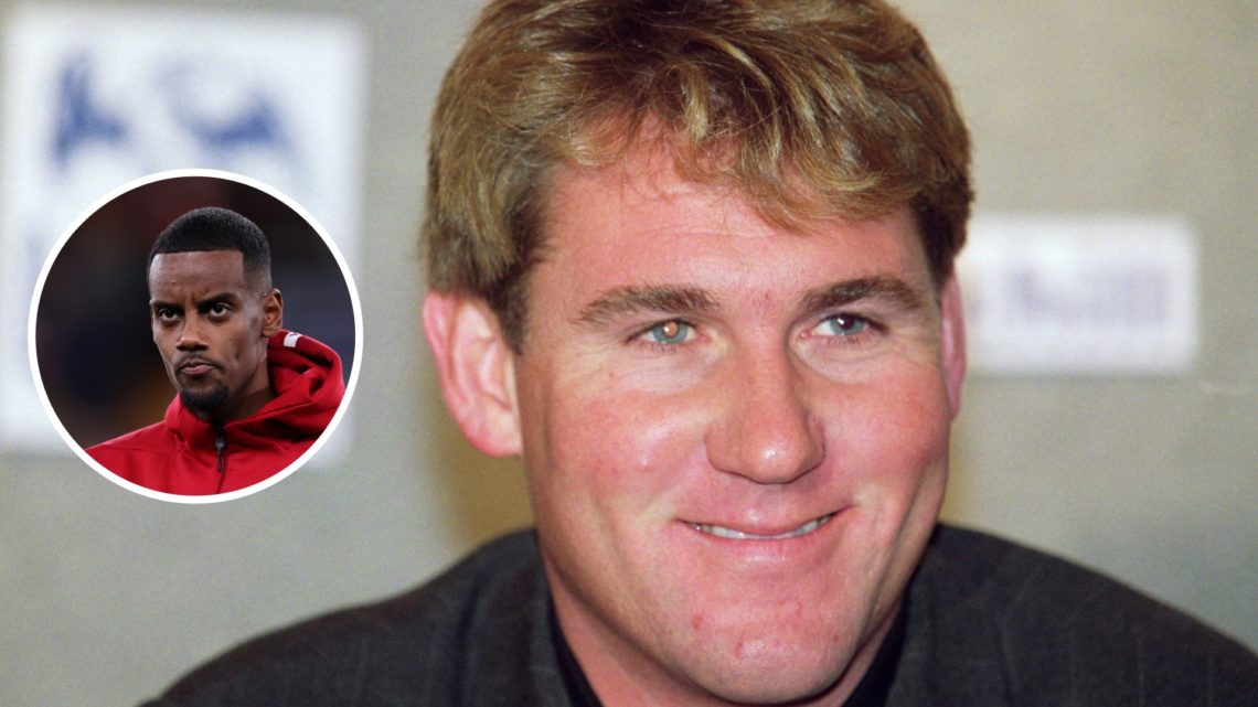 Simon Jordan speaking at a Crystal Palace press conference. Alexander Isak warming up for Liverpool.