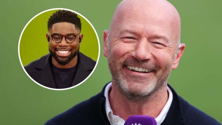Close up image of Alan Shearer smiling. Inset: Micah Richards smiling.