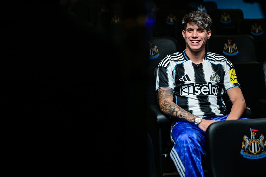 Antonio Cordero is unveiled as a Newcastle United player.