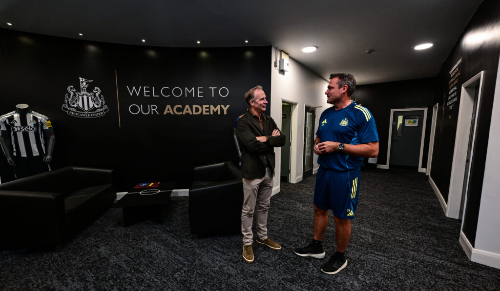 David Hopkinson meets Steve Harper at Newcastle United academy.