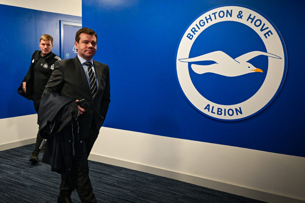 Ross Wilson arrives ahead of Newcastle United's game against Brighton.