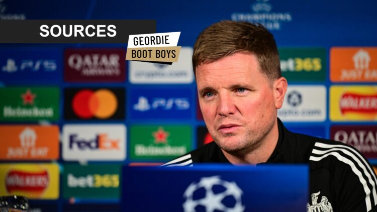 Newcastle United manager during Champions League press conference