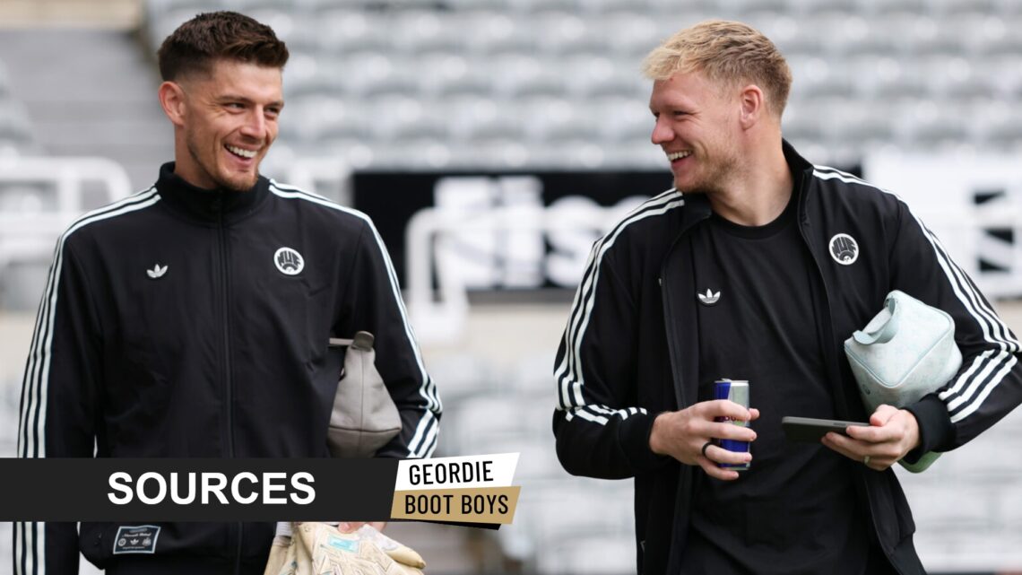 Nick Pope and Aaron Ramsdale arrive at St James' Park.