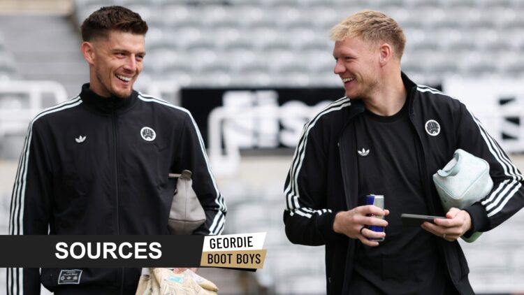 Nick Pope and Aaron Ramsdale arrive at St James' Park.