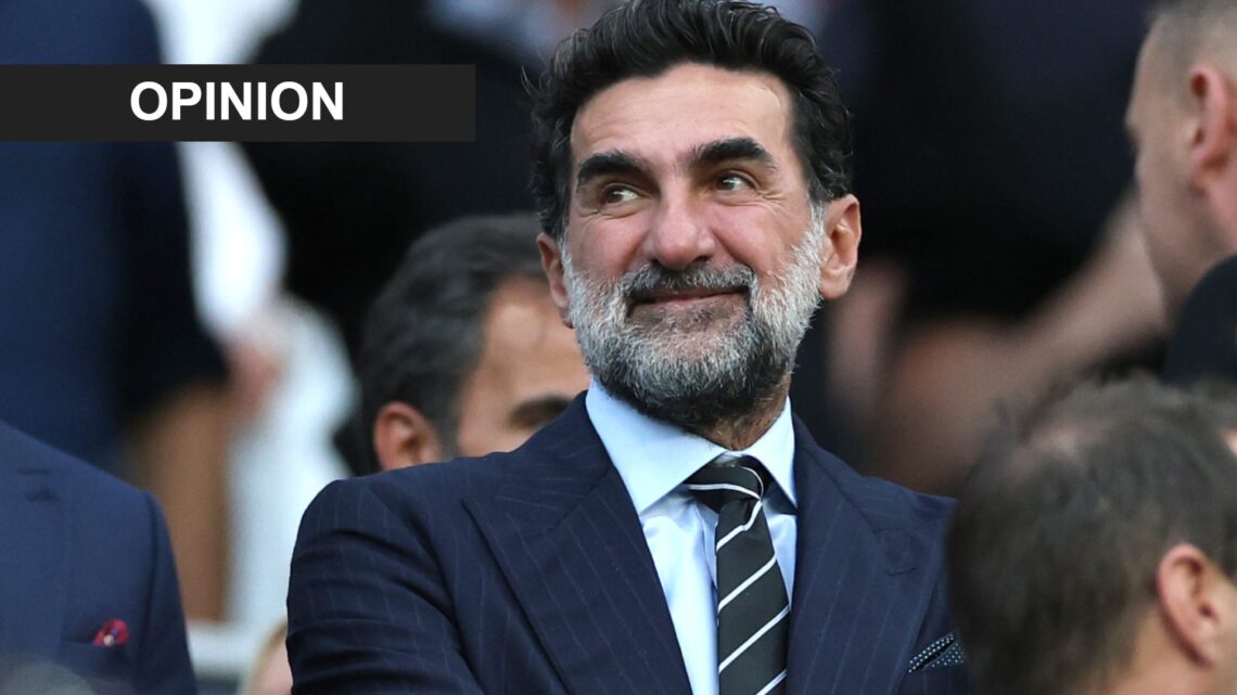 Newcastle United chairman Yasir Al-Rumayyan is seen at St James' Park.