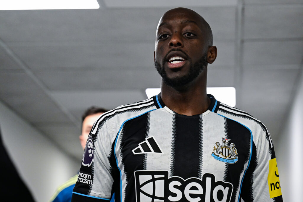 Yoane Wissa celebrates after Newcastle United beat Burnley in the Premier League.