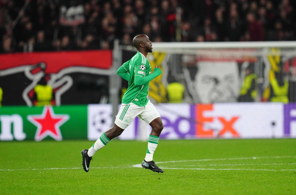 Yoane Wissa is brought on during Bayer Leverkusen vs Newcastle United.