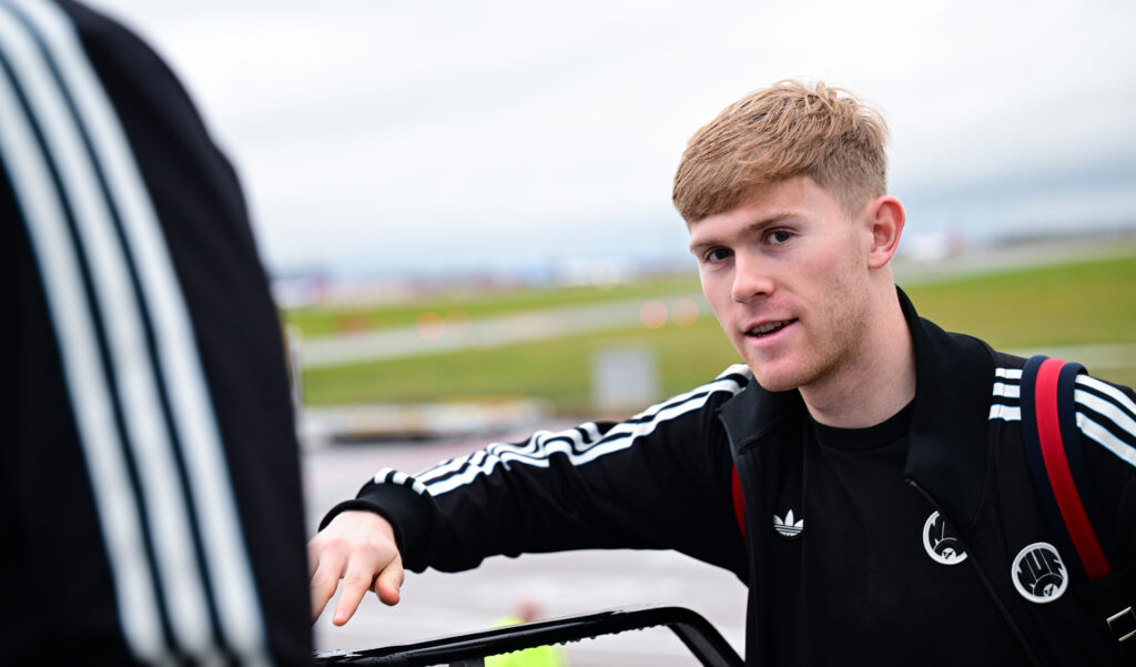 Lewis Hall travels to Germany for Newcastle United's Champions League game against Bayer Leverkusen.