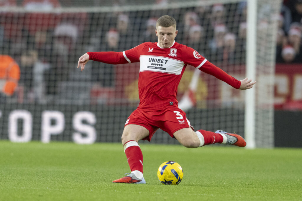 Matt Targett in action for Middlesbrough.
