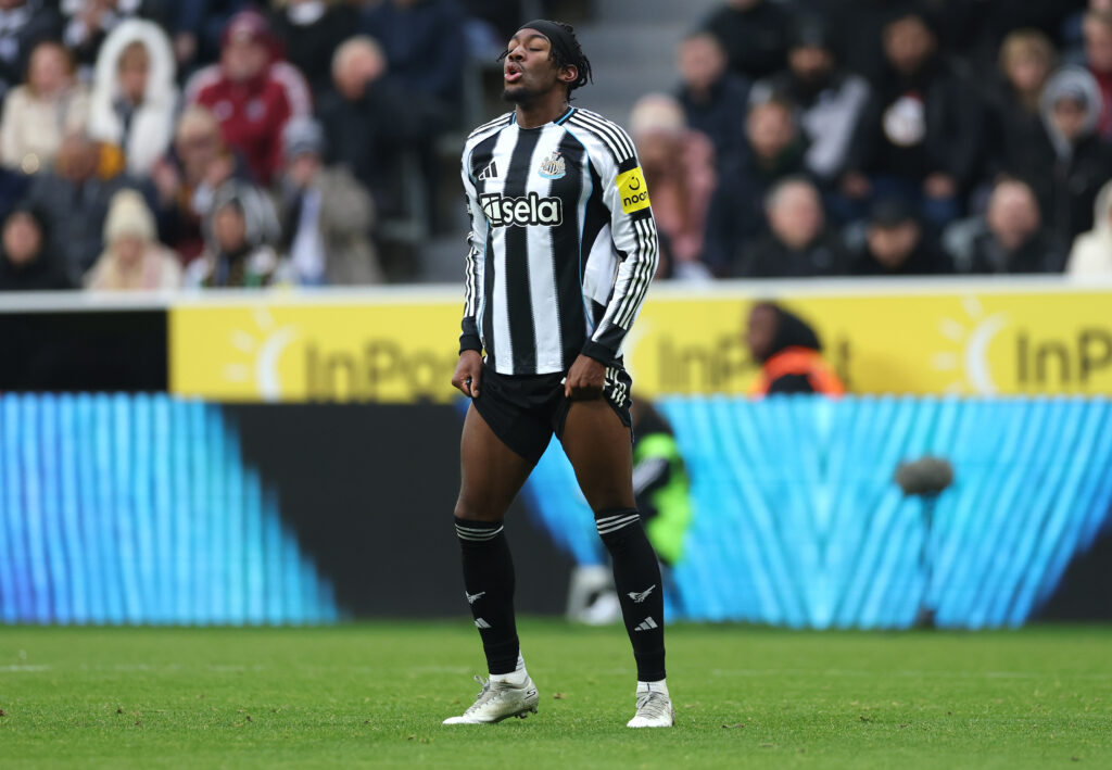 Anthony Elanga reacts during Newcastle United vs Chelsea.