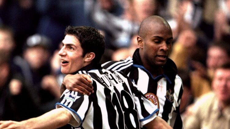 Former Newcastle United players Aaron Hughes and Didier Domi.