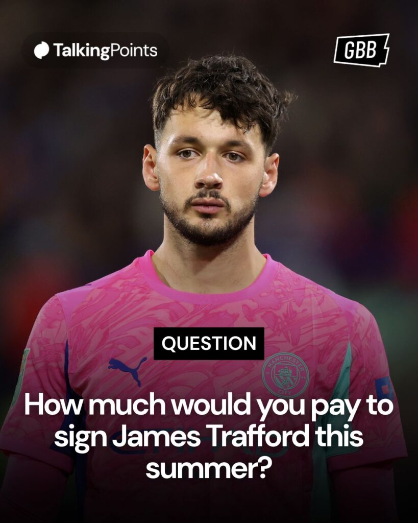 A graphic asking the question: "How much would you pay to sign James Trafford this summer?"