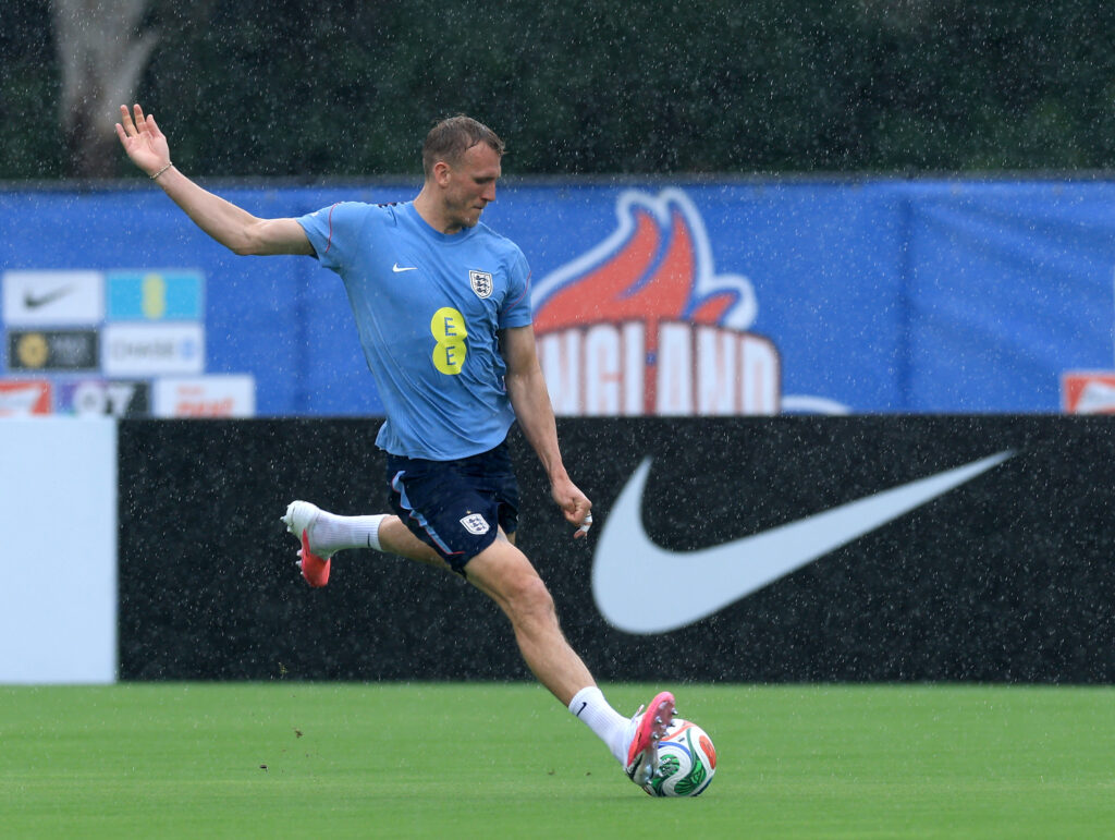 Dan Burn during an England training session.